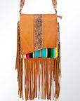American Darling ADBGZ129F13 Large Crossbody Hand Tooled Saddle Blanket Genuine Leather Women Bag Western Handbag Purse