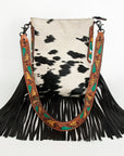 American Darling ADBGZ132BKW Large Crossbody Hair On Genuine Leather Women Bag Western Handbag Purse