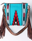 American Darling ADBGZ140G Signature Crossbody Hand Tooled Saddle Blanket Genuine Leather Women Bag Western Handbag Purse