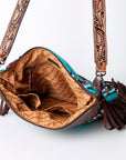 American Darling ADBGZ140G Signature Crossbody Hand Tooled Saddle Blanket Genuine Leather Women Bag Western Handbag Purse