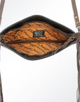 American Darling Small Crossbody Hand Tooled Hair On Genuine Leather Women Bag Western Handbag Purse