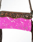 American Darling Small Crossbody Hand Tooled Hair On Genuine Leather Women Bag Western Handbag Purse