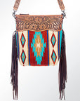 American Darling Large Crossbody Saddle Blanket Genuine Leather Women Bag Western Handbag Purse