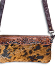 American Darling Small Crossbody Hand Tooled Hair On Genuine Leather Women Bag Western Handbag Purse