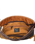 American Darling Small Crossbody Hand Tooled Hair On Genuine Leather Women Bag Western Handbag Purse