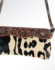 American Darling Small Crossbody Hand Tooled Hair On Genuine Leather Women Bag Western Handbag Purse