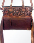 American Darling Cross Body I Hand Tooled Hair-On Genuine Leather Women Bag Western Handbag Purse