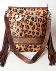 American Darling Messenger Hand Tooled Hair On Genuine Leather Women Bag Western Handbag Purse