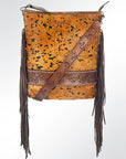 American Darling Messenger Hand Tooled Hair On Genuine Leather Women Bag Western Handbag Purse