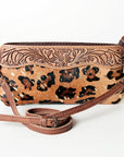American Darling Small Crossbody Hand Tooled Hair On Genuine Leather Women Bag Western Handbag Purse