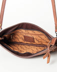 American Darling Small Crossbody Hand Tooled Hair On Genuine Leather Women Bag Western Handbag Purse