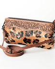 American Darling Small Crossbody Hand Tooled Hair On Genuine Leather Women Bag Western Handbag Purse