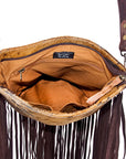 American Darling ADBGS192BRAC2 Messenger Hair On Genuine Leather Women Bag Western Handbag Purse