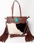 American Darling Cross Body I Hand Tooled Hair-On Genuine Leather Women Bag Western Handbag Purse