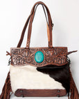 American Darling Cross Body I Hand Tooled Hair-On Genuine Leather Women Bag Western Handbag Purse