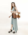American Darling Hand Tooled Hair On Genuine Leather Women Bag Western Handbag Purse