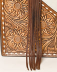 American Darling Hand Tooled Hair On Genuine Leather Women Bag Western Handbag Purse