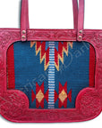 ADBGH114 American Darling Hand Tooled Saddle Blanket Genuine Leather Women Bag Western Handbag Purse