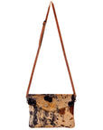 American Darling ADBGS178BRAC2 Envelope Hair On Genuine Leather Women Bag Western Handbag Purse