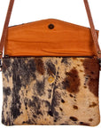American Darling ADBGS178BRAC2 Envelope Hair On Genuine Leather Women Bag Western Handbag Purse