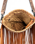 ADBGS192DEA American Darling Hand Tooled Hair On Genuine Leather Women Bag Western Handbag Purse