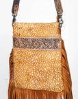 ADBGS192DEA American Darling Hand Tooled Hair On Genuine Leather Women Bag Western Handbag Purse