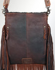 ADBGS192BRAC2A American Darling Hand Tooled Hair On Genuine Leather Women Bag Western Handbag Purse