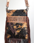 ADBGS192BRAC2A American Darling Hand Tooled Hair On Genuine Leather Women Bag Western Handbag Purse