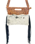 American Darling Clutch Hand Tooled Saddle Blanket Fabric Genuine Leather Western Women Bag Handbag Purse | Purses for Cute