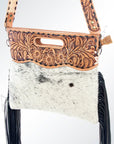 American Darling Clutch Hand Tooled Saddle Blanket Fabric Genuine Leather Western Women Bag Handbag Purse | Purses for Cute