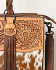 American Darling Signature Crossbody Hand Tooled Saddle Blanket Genuine Leather Women Bag Western Handbag Purse