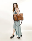 American Darling Signature Crossbody Hand Tooled Saddle Blanket Genuine Leather Women Bag Western Handbag Purse
