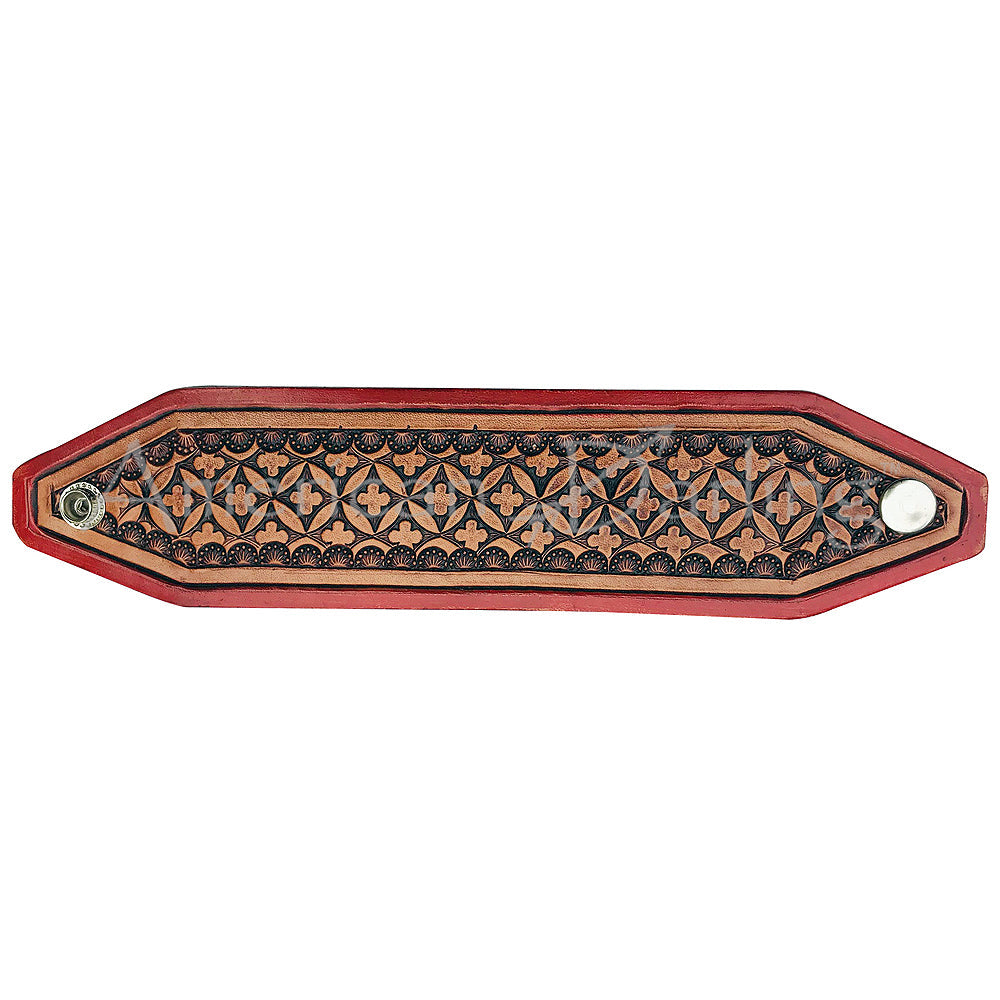 American Darling ADBRF109 Hand tooled carved Genuine Leather Bracelet women