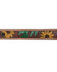 American Darling ADBRF121 Hand tooled carved Genuine Leather Bracelet women