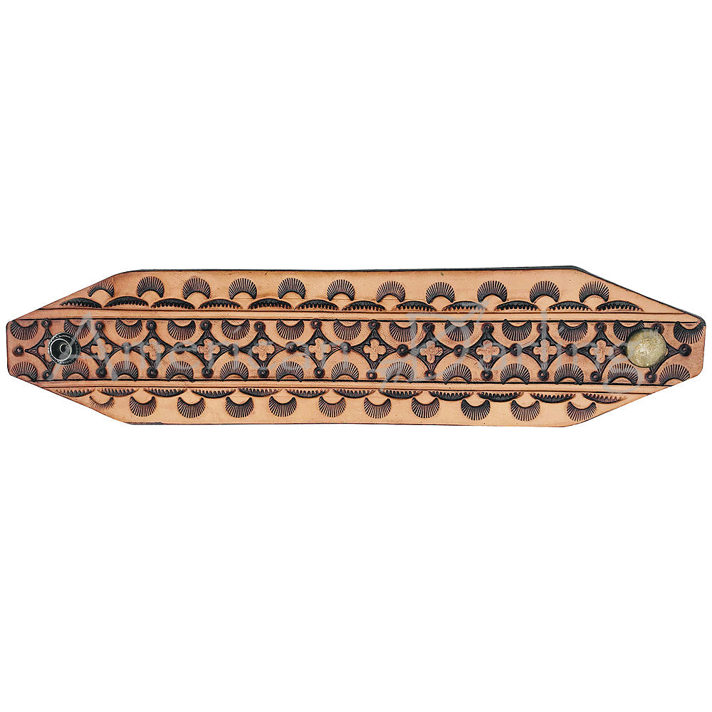 American Darling ADBRF123 Hand tooled carved Genuine Leather Bracelet women