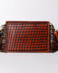 American Darling ADBG476ANTBR Envelope Hand Tooled Genuine Leather Women Bag Western Handbag Purse