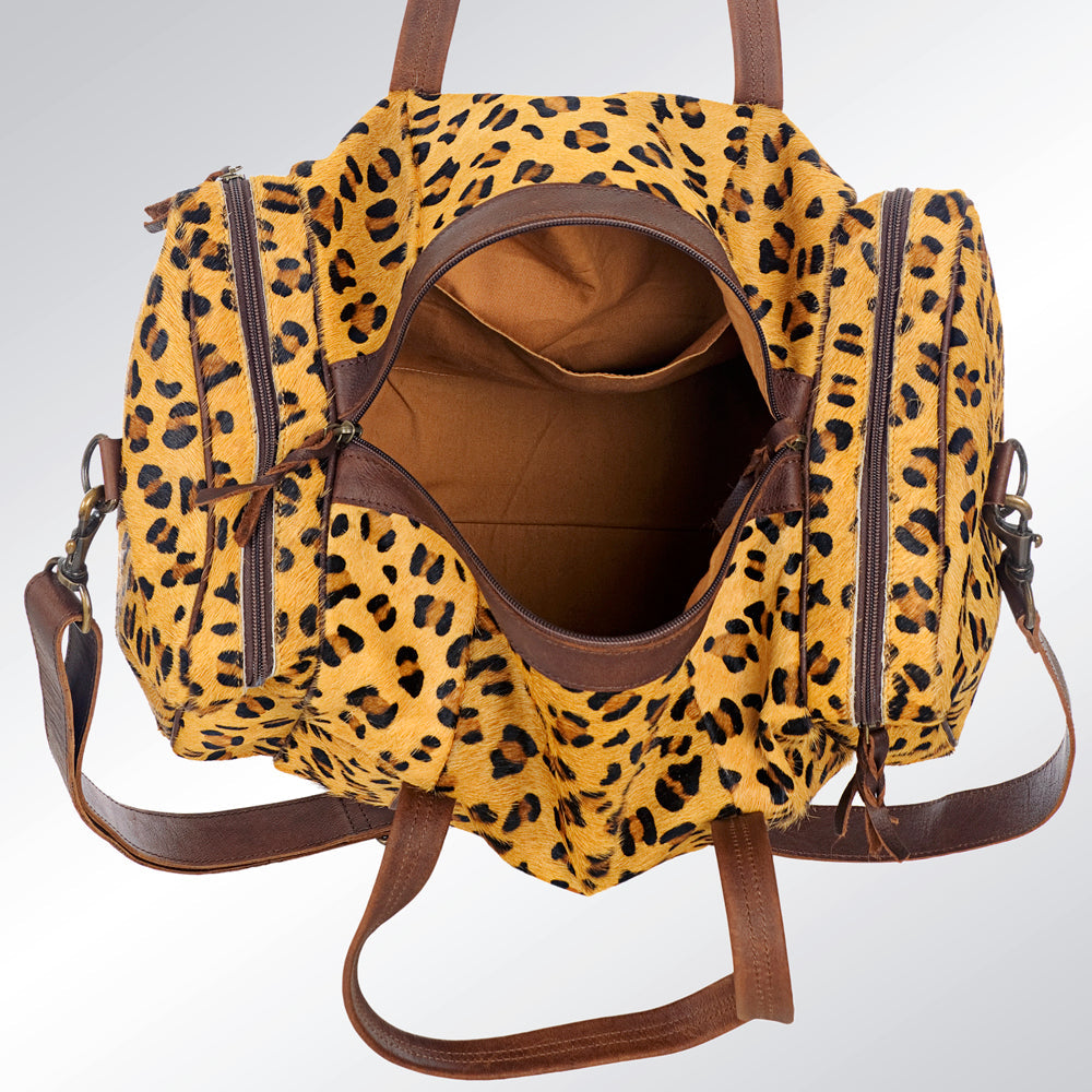 American Darling Duffel Hair On Genuine Leather Women Bag Western Handbag Purse