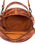 American Darling ADBG498A Canteen Hand Tooled Genuine Leather Women Bag Western Handbag Purse