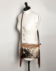 American Darling Small Crossbody Hand Tooled Hair On Genuine Leather Women Bag Western Handbag Purse