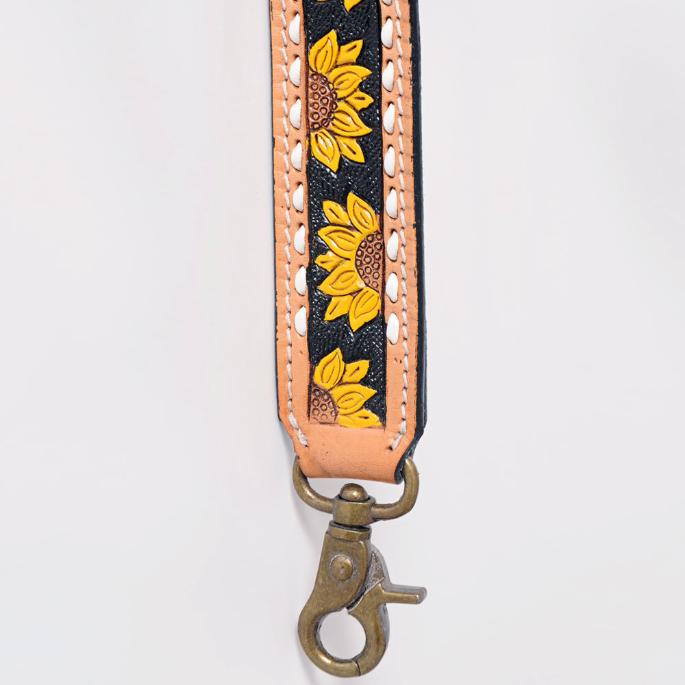 American Darling ADSTF101WHBU Hand Tooled Genuine Leather Crossbody Handle Strap For Bags