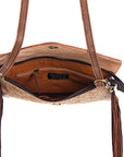 American Darling ADBGD101 Envelope Hand Tooled Hair-On Genuine Leather Women Bag Western Handbag Purse