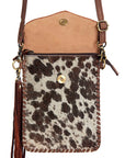 American Darling ADBGD105 Large Crossbody Hand Tooled Hair-On Genuine Leather Women Bag Western Handbag Purse