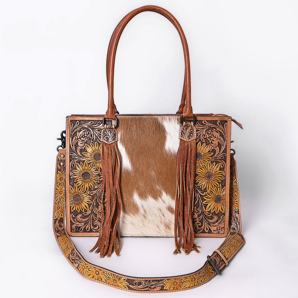 American Darling Briefcase Hand Tooled Saddle Blanket Genuine Leather women bag western handbag purse