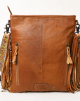 American Darling Messenger Hand Tooled Hair On Genuine Leather Women Bag Western Handbag Purse