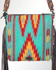 American Darling ADBGZ158 Signature Crossbody Hand Tooled Saddle Blanket Genuine Leather Women Bag Western Handbag Purse