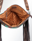 American Darling ADBGZ158 Signature Crossbody Hand Tooled Saddle Blanket Genuine Leather Women Bag Western Handbag Purse
