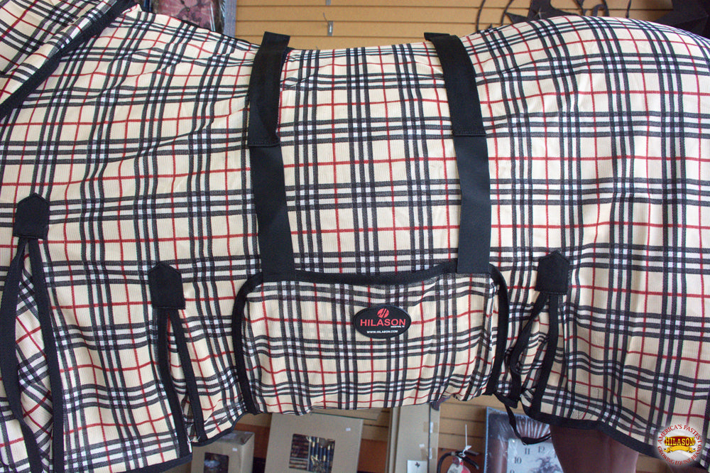 Horse Fly Sheet Uv Protect Mesh Bug Mosquito Summer Plaid