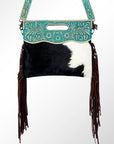 American Darling Clutch Hand Tooled Hair on Genuine Leather Western Women Bag Handbag Purse | Purses for Cute