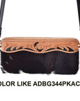American Darling Small Crossbody Hand Tooled Hair On Genuine Leather Women Bag Western Handbag Purse