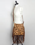 American Darling ADBGS192CHE Messenger Hair On Genuine Leather Women Bag Western Handbag Purse